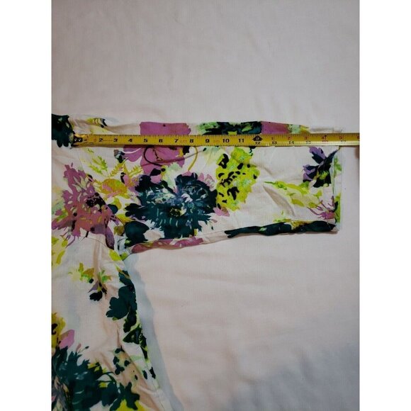 Premise Womens Belize City Floral Lace-Trim Tunic Top Linen/Rayon Blend Size XXL - Picture 16 of 16